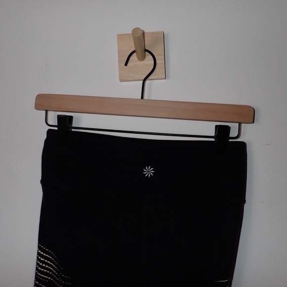 Athleta Women's Stripped Side Black Capri Cropped Midrise Leggings size XS - Picture 4 of 8